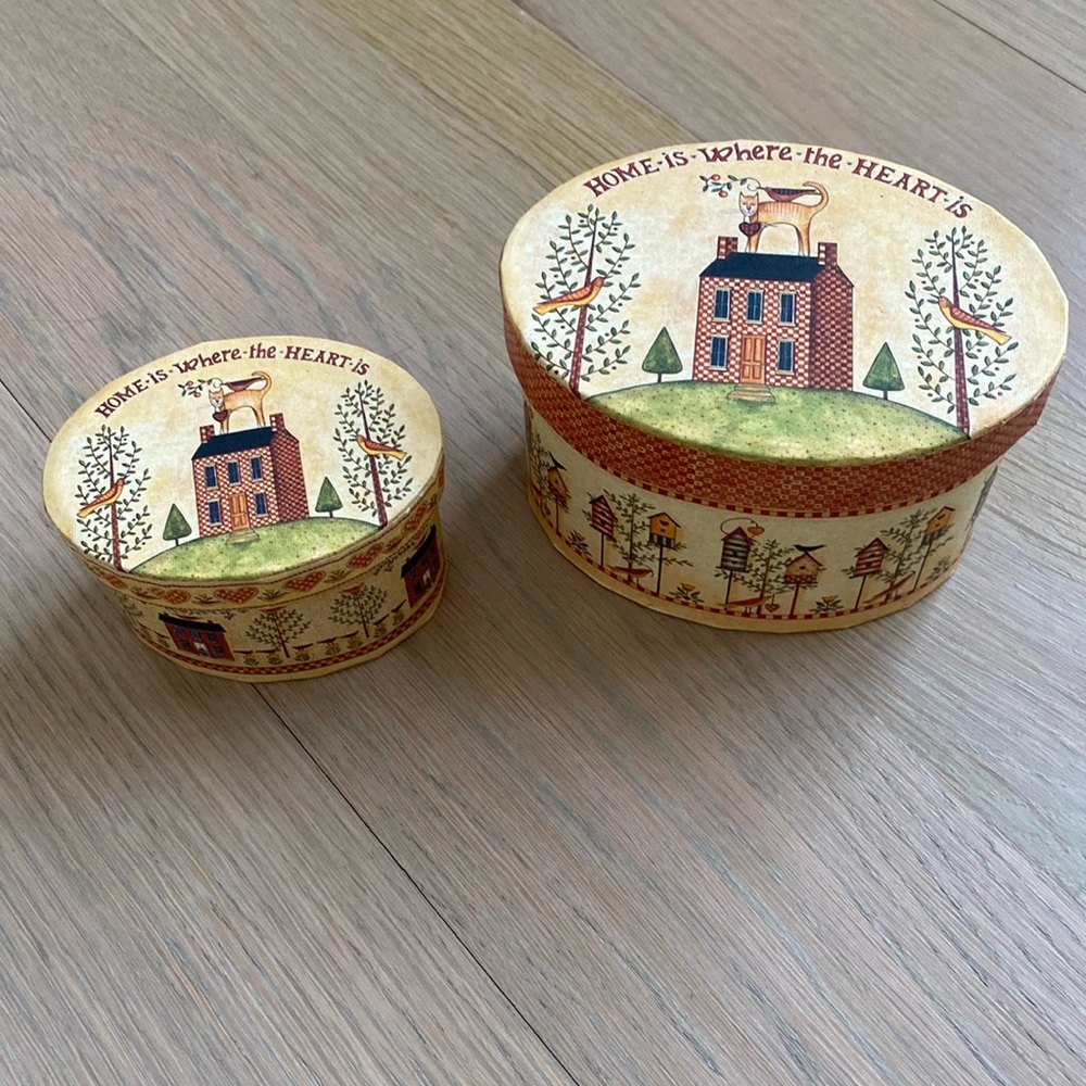 Set of 2 Oval Bob's Boxes - Great for Jewelry (NWOT)